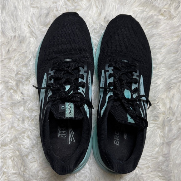 Brooks Black and Teal Athletic Shoes - Picture 6 of 8